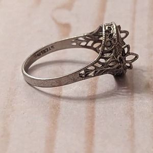Art Deco Sterling Ring - No Center